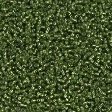 Miyuki Size 15 Seed Beads, Olive Silver Lined, Colour 0026, 100 Grams Miyuki Size 15 Seed Beads, Olive Silver Lined, Colour 0026, 100 Grams