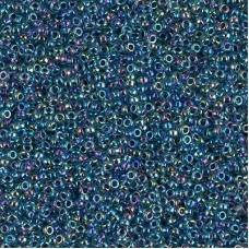 Blue Lined Aqua AB Miyuki 15/0 seed beads, colour 0339, 100g Wholesale Pack Blue Lined Aqua AB Miyuki 15/0 seed beads, colour 0339, 100g Wholesale Pack