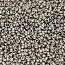 Matte Steel 15/0 Seed Beads, 100g, Colour 0190F Matte Steel 15/0 Seed Beads, 100g, Colour 0190F