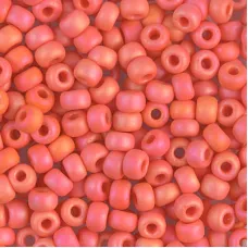 Matte Orange Opaque AB finish Miyuki size 6/0 Colour 0406FR, wholesale pack of ... Matte Orange Opaque AB finish Miyuki size 6/0 Colour 0406FR, wholesale pack of ...