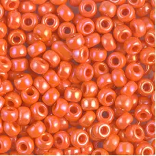 Orange Opaque AB finish Miyuki size 6/0 Colour 0406R, wholesale pack of 250g ap... Orange Opaque AB finish Miyuki size 6/0 Colour 0406R, wholesale pack of 250g ap...