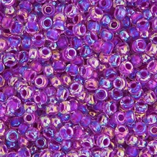 Magenta Lined Crystal AB Miyuki 15/0 Seed Beads, 100g approx. , Colour 264 Magenta Lined Crystal AB Miyuki 15/0 Seed Beads, 100g approx. , Colour 264