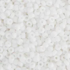 Bulk Bag Chalk White Opaque Matte Miyuki 6/0 Seed Beads, 250g, Colour 0402F Bulk Bag Chalk White Opaque Matte Miyuki 6/0 Seed Beads, 250g, Colour 0402F