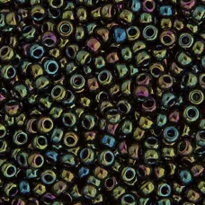 Green Opaque Iris Miyuki 6/0 Seed Beads, 250g, Colour 0453 Green Opaque Iris Miyuki 6/0 Seed Beads, 250g, Colour 0453
