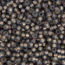 Dark Gray Silver Lined Dyed Alabaster Miyuki 6/0 Seed Beads, 250g, Colour 0650