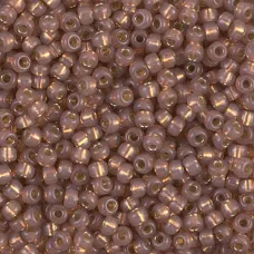 Rose Bronze Silver Lined Dyed Alabaster Miyuki 8/0 Seed Beads, 250g, Colour 0641