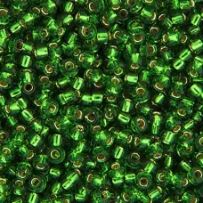 Green Silver Lined Miyuki 8/0 Seed Beads, 250g, Colour 0016