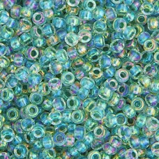 Seagreen AB Lined-Dyed Miyuki 8/0 Seed Beads, 250g, Colour 0263