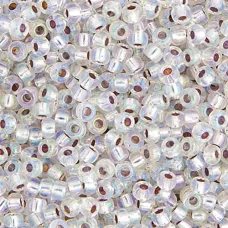 Crystal Silver Lined AB Miyuki 8/0 Seed Beads, 250g, Colour 1001