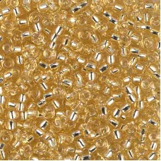 Light Gold Silver Lined Miyuki Size 8/0 seed beads, Colour  0002, 250gm Wholesal...