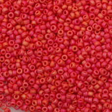 Opaque Red AB Miyuki Size 8/0 seed beads, Colour 0407FR, 250g