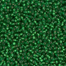 Matte Green Silver Lined Miyuki 6/0 Seed Beads, 250g, Colour 0016F Matte Green Silver Lined Miyuki 6/0 Seed Beads, 250g, Colour 0016F