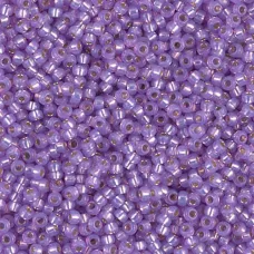 Bulk Bag Lilac Silver Lined Opal Dyed Alabaster Miyuki 6/0 Seed Beads, 250g, Col...
