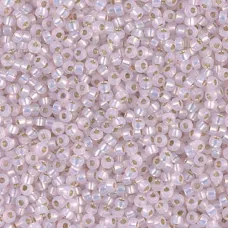 Bulk Bag Pink Silver Lined Dyed Alabaster Miyuki 6/0 Seed Beads, 250g, Colour 06...