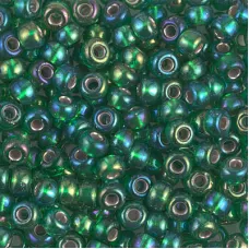 Green AB Silver lined Miyuki size 6/0 Colour 1016, 250g wholesale pack
