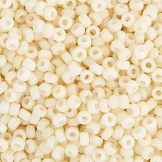 Bulk Bag, Matte Opaque Cream, Miyuki size 6/0 Colour 2021, 250g approx. Bulk Bag, Matte Opaque Cream, Miyuki size 6/0 Colour 2021, 250g approx.