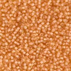 Semi Matte Light Peach Lined / Amber -1922, Miyuki 11/0, 250gr Bag