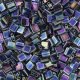 Tila Beads Dark Blue Opaque Iris Metallic 5.2gm pack - 0455 Tila Beads Dark Blue Opaque Iris Metallic 5.2gm pack - 0455