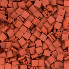 Bulk Bag Tila Beads Dark Orange Opaque Matte 50g - 2315