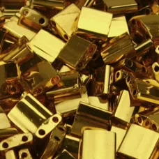 24Kt Gold Plated Colour 0191 Miyuki Tila Bead 3.3g bag