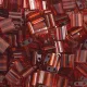 Dark Amber Transparent, Miyuki Tila Beads, Colour 0134, 5.2g