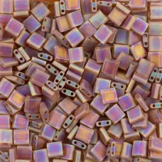 Tila Beads Dark Amber Transparent AB Matte 5.2gm pack - 0134FR