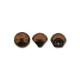 Jet Bronze Mushroom Bead 9x8mm - 30 beads