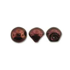 Jet Purple Luster Mushroom Bead 9x8mm - 30 beads