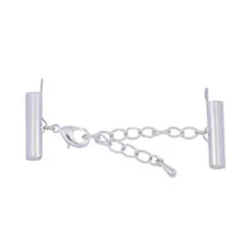 20mm Slide connector extension chain and lobster clasp, Silver colour 20mm Slide connector extension chain and lobster clasp, Silver colour