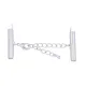 26mm Slide connector extension chain and lobster clasp, Silver colour