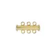 3 Strand Beadalon Slide Clasps, Gold Plated, 6 Clasps