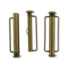 31.5mm Slide Bar Clasp, Antique Brass Plated