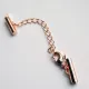 15mm Slide connector extension chain and lobster clasp, Rose Gold plated, nickel free