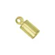 Heavy Cord Ends, I.D 2.7mm, Gold Plated, 24 Pieces