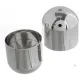 End Cap 12mm, Nickel colour, 2 pcs