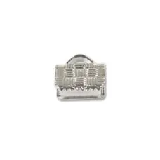 8mm Nickel Plated flat crimp end, pack of 12pcs