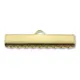 25mm Gold Plated flat smooth crimp end, pack of 2pcs
