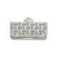 17mm x 10mm extra wide Silver Plated flat crimp end, pack of 6pcs 17mm x 10mm extra wide Silver Plated flat crimp end, pack of 6pcs