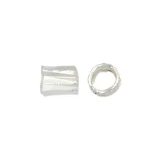 SG125'Groovy' 1.8mm / Size 2 Silver Plated Crimp Tubes, Pack of 20