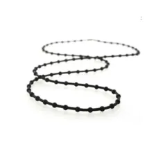 Black Rubber Ballchain, 20" Black Rubber Ballchain, 20"