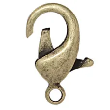 26mm Antique Brass Lobster Clasp, Pack of 2 26mm Antique Brass Lobster Clasp, Pack of 2