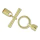 Bulk Bag, Large Glue-in Toggle Clasps, I.D 6.2mm, Gold, Pack of 12 Bulk Bag, Large Glue-in Toggle Clasps, I.D 6.2mm, Gold, Pack of 12