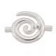 Bulk Bag Large Glue In Toggle Swirl, Silver, 3.2mm I.D, Pack of 12