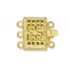 2 Strand Beadalon Filligree Clasps, Gold, Pack of 5
