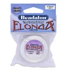 Elonga Elastic Thread, White, 0.7mm, 5M