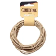 Genuine Leather Cord 2mm Round Natural 5yds Genuine Leather Cord 2mm Round Natural 5yds
