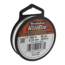 Beadalon 161U-008 Wildfire Beading Thread, 0.15mm ( 0.0006") Frost, 45m spool (50yds) Beadalon 161U-008 Wildfire Beading Thread, 0.15mm ( 0.0006") Frost, 45m spool (50yds)
