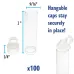 2 x 9/16 inch clear plastic bead storage tube with push-fit lid, pack of 10 2 x 9/16 inch clear plastic bead storage tube with push-fit lid, pack of 10