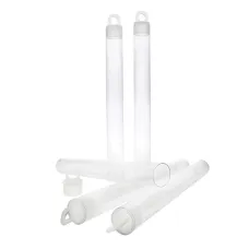 5 x 9/16 inch clear plastic bead storage tube with push-fit lid, pack of 10 5 x 9/16 inch clear plastic bead storage tube with push-fit lid, pack of 10