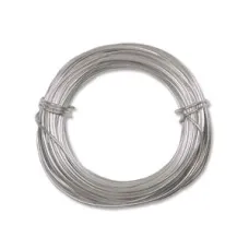 Silver  Colour, 18 Gauge ( 1.02mm), Aluminium Craft Wire, 12m ( 39ft)